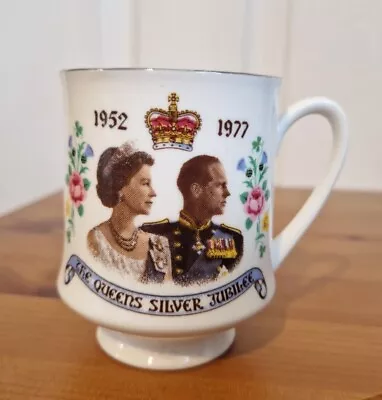 Buy Vintage Sheriden Bone China Tea Cup Queen Elizabeth II Silver Jubilee • 7£