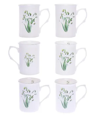 Buy Bone China Set Of 6 Snowdrop Beakers/mugs • 22.99£