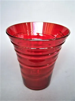 Buy Whitefriars Glass Red Ribbon Trailed Flared Vase Barnaby Powell Pat 8886 25% Off • 41.24£