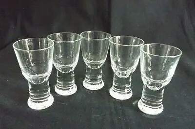 Buy 5 X PLAIN CRYSTAL WEIGHTED BASE 3.1/2  SHOT GLASSSES • 7.95£
