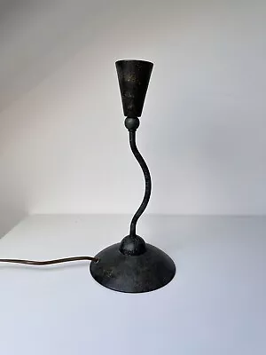 Buy Poole Lighting Vintage Brass Wiggle Table Lamp Base UK Made 34cm Art Deco Style • 24.99£