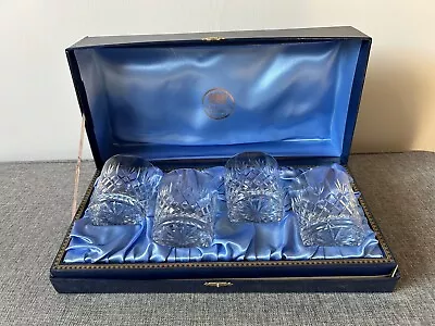Buy Thomas Webb - Four Vintage Crystal Whisky Glasses • 15£
