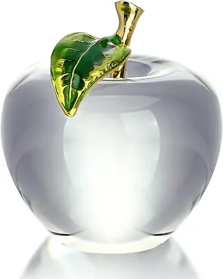 Buy Unique Crystal Apple Figurine Paperweight Glass Christmas Gifts Wedding Decor • 28.50£
