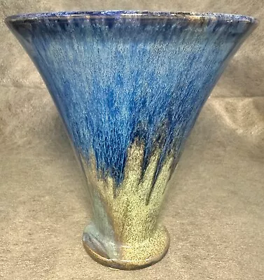 Buy Vintage Conical Shearwater Art Pottery Flambe Glaze Vase Southern Trumpet Beaker • 575.42£