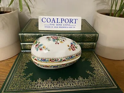 Buy Large Vintage Coalport Ming Rose Egg Trinket Box • 4£