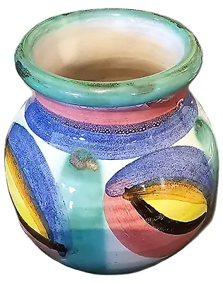Buy Vintage Tintagel Studio Pottery Earthenware Baluster Vase Dragons Eye Pattern • 8.99£