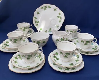 Buy 1960s Colclough Ivy Leaf  20 Piece Tea Set With Tennis Plate • 29.99£