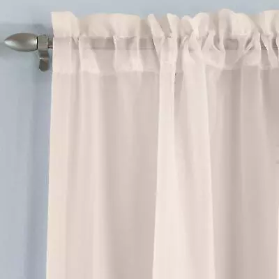 Buy Voile Curtains White Cream Grey Navy One Panel Net Curtain Sheer Window Cover • 6.99£