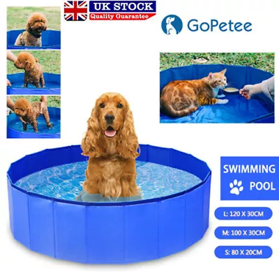 Buy S/M/L Foldable Pet Dog Cat Outdoor Swimming Pool Foldable Puppy Paddling Garden • 24.89£