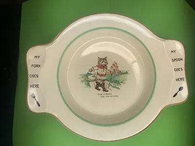 Buy Booths Silicon Rare China Puss In Boots Childs Plate Vintage • 26.99£