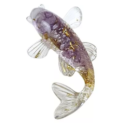 Buy Natural Crystal Crushed Stone Drip Gel Small Fish-shaped Ornaments For Home • 3.53£