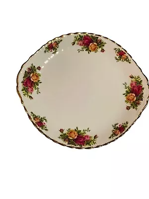 Buy Royal Albert Old Country Roses Handled Cake Plate Bone China Dinnerware 1962 EUC • 38.52£