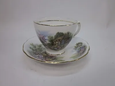 Buy Royal Vale Thatched Cottage Cup And Saucer Bone China Made In England  • 6.74£