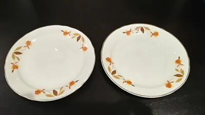 Buy 2  Hall's Superior Quality Dinnerware M-5 Autumn Leaves 8 In Dia Salad Plate • 5.71£