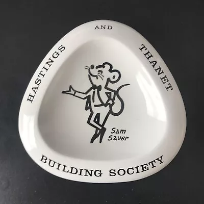 Buy HASTINGS & THANET BUILDING SOCIETY Change Dish Pottery Sam Saver VGC • 8.50£