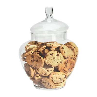 Buy Large Glass Cookie Jar Storage Pot Biscotti Biscuit Sweets Snacks Candy Buffet • 14.99£