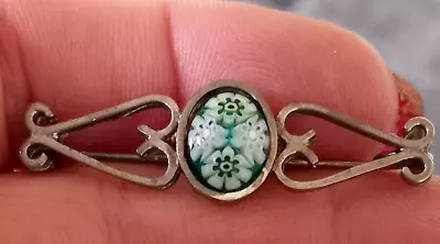 Buy Scottish Art Nouveau Silver Caithness Glass Brooch Pin • 4.99£