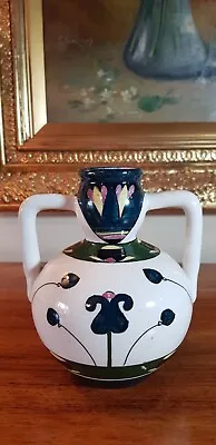 Buy Antique Continental Danish French Style Hand Painted Art Nouveau Vase C1900-1920 • 16£