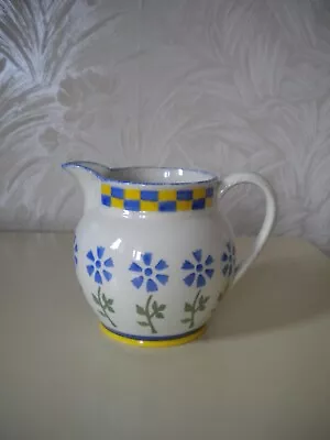 Buy Laura Ashley Blue, Yellow, Green & White Floral 'Annabel' Pottery Jug 1993 • 4.99£