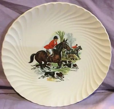 Buy Fox Hunt Hunting Dinner Plate Burleigh Ware • 17£