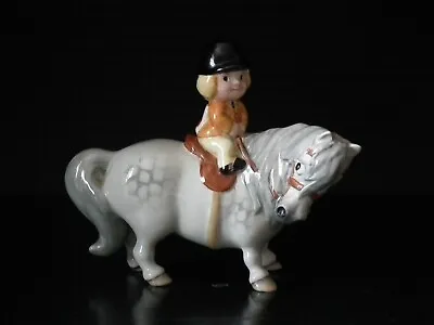 Buy Beswick Thelwell Learner Rider Girl On Dapple Grey Pony 2704A Angel On Horseback • 59£