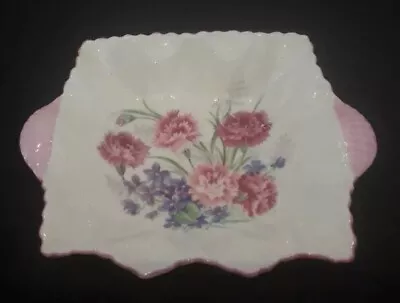 Buy Vintage White And Pink Shelley Trinket Dish - Wild Flowers Pattern • 6£