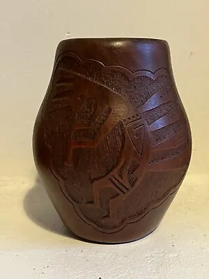 Buy Native American Art Pottery Carved Navajo Ceramic Vase By Tom C Dineh • 80£