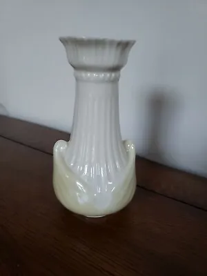 Buy Belleek Irish Porcelain Vase Yellow • 19.17£