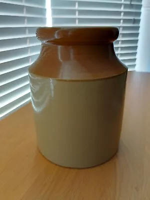 Buy Large Vintage Stoneware Salt Glazed Jar By Langley Ware 19cm X 15cm Ex Condition • 15£