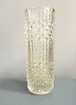 Buy Vintage Sklo Union Czech Candle Wax Large Glass Vase By Frantisek Peceny 23 Cm • 15.99£