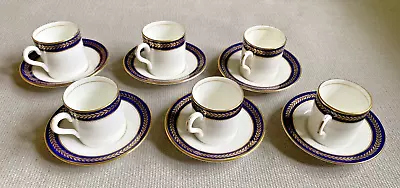 Buy Six Coalport Blue Wheat Coffee Cups And Saucers • 50£