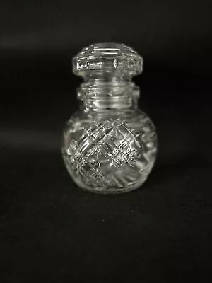 Buy Vintage Cut Glass Jar With Lid 5.5” • 10£