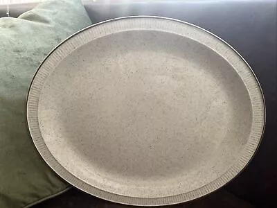 Buy Poole Pottery - Broadstone Brown Oatmeal Speckled Platter 34 X 28.5cm Dia - VGC • 14.99£