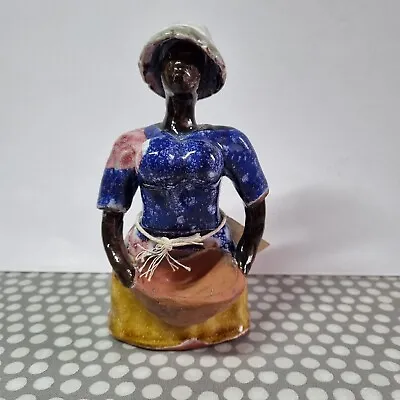 Buy Ajjj's Pottery St. Michael Barbados Native Lady Figurine • 6.51£