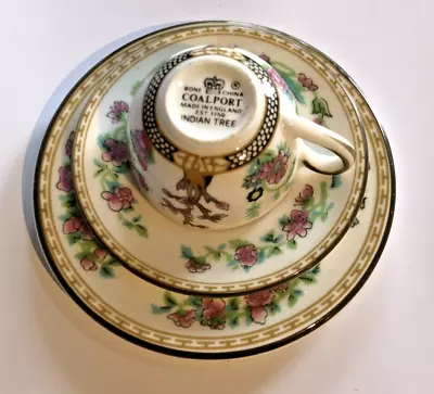 Buy Coalport Indian Tree  Trio MINIATURE Bone China Vintage Cup Saucer Plate • 9.99£