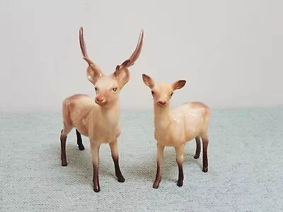 Buy Beswick Tan Spotted Stag And Doe, Beswick Pair Of Deer • 15£