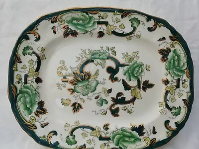 Buy Vintage 12  Masons Chartreuse  Ironstone Rectangle Platter Meat Plate • 14.99£