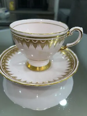 Buy Tuscan Fine English Gold & Pink Tea Cup And Saucer • 23.71£