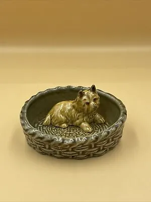 Buy Vintage Unboxed WADE Whimsies Porcelain Cairn Terrierdog Puppy In A Basket C1980 • 5£