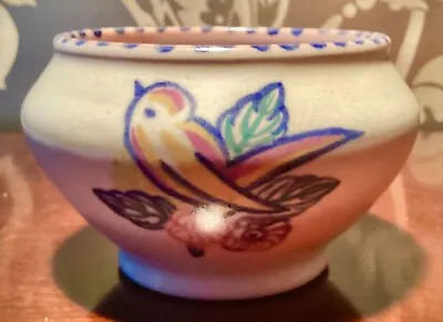 Buy Vintage Art Deco Carter Stabler Adams Poole Pottery Bowl Birds Signed  IYY • 21£