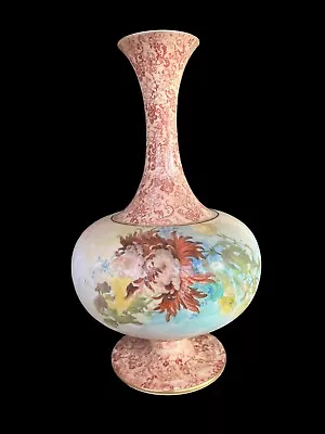 Buy Antique Doulton Burslem Vase With Floral Design 1890s Spanish Ware 6L33P • 18.99£