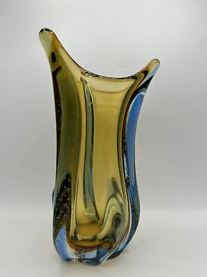 Buy Vintage Bohemian Czech Mstisov Glass Pizzicato Vase By Hannah Machovska • 95£