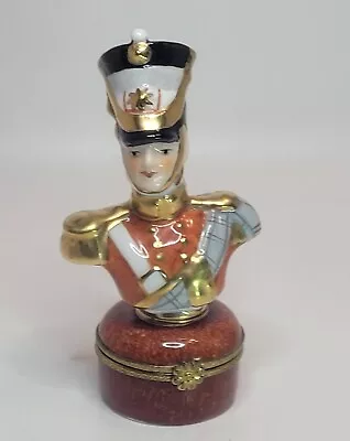 Buy Limoges China French Soldier Trinket Box Bust Gold Accents Cabinet/Vanity Piece  • 37.90£