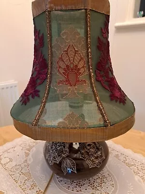 Buy Vintage Jersey Pottery Table Lamp With Handmade Lampshade • 115£