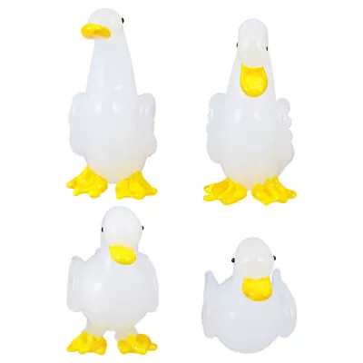 Buy  4 Pcs Glass Duck Ornament Cake Decor Flower Pot Decorations Figurines • 16.85£