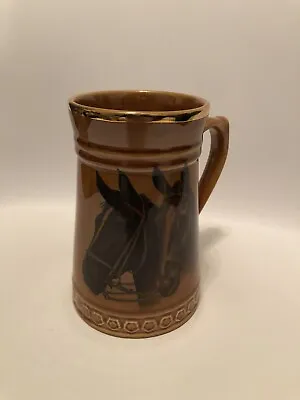 Buy Lord Nelson Pottery Tankard Mug With Two Horses Brown Ceramic Vintage • 10£