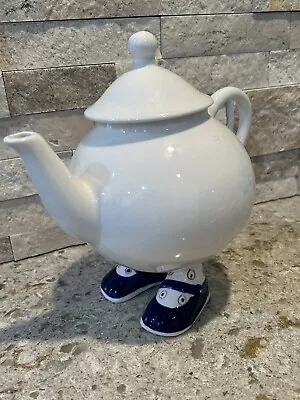Buy VTG Walking Teapot Carlton Ware Coffee China Blue Mary Jane Shoes England • 142.31£
