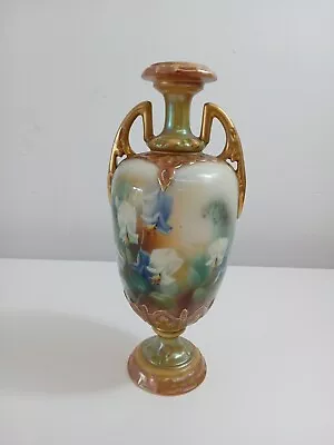 Buy Vintage Porcelain Vase Royal Worcester Style Printed/Painted Floral F2 • 14.99£