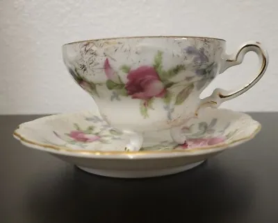 Buy Vintage DRESDEN ROSE Fine China, Teacup & Saucer , Marked  NW 4/330  • 18.69£