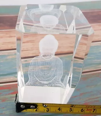 Buy Paperweight 3D Laser Etched Buddha Hologram Ornament • 3.99£